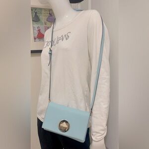 Kate spade gorgeous neutral blue new conditions crossbody leather bag